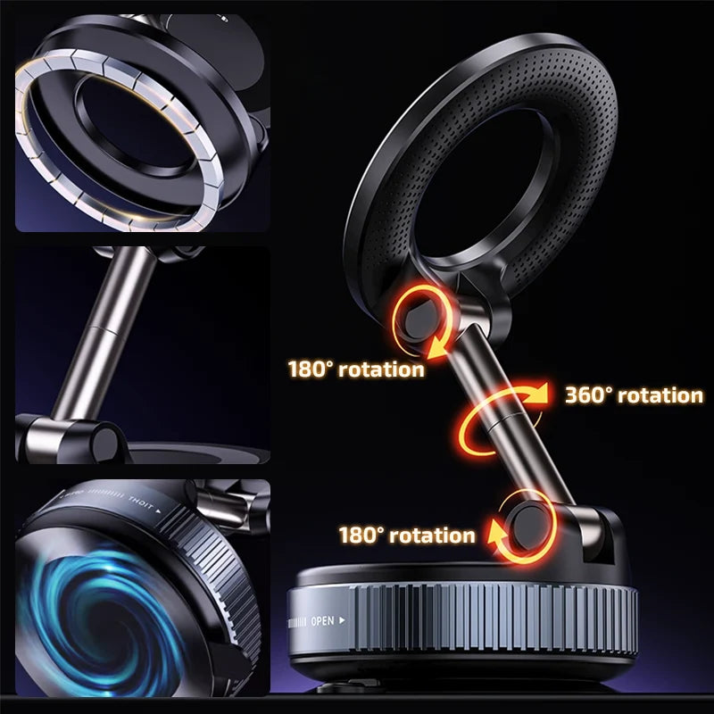360° Magnetic Vacuum Phone Holder